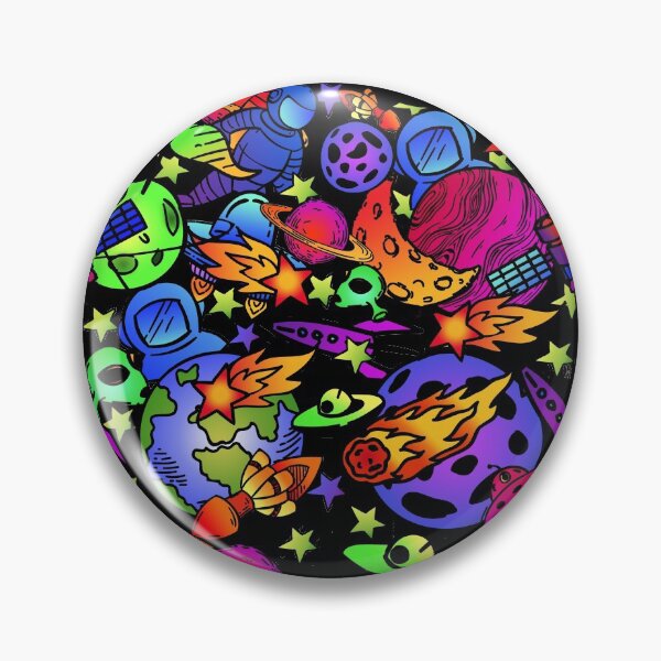 Item preview, Seamless space vibrant trippy doodles art designed and sold by Infdesigner.