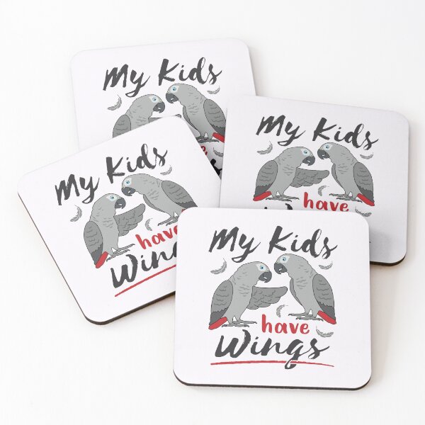 Item preview, My Kids Have Wings African Grey Mom Dad Parent designed and sold by jaygo.