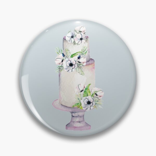 Item preview, White Floral Tier Wedding Cake designed and sold by Alicia Chee.
