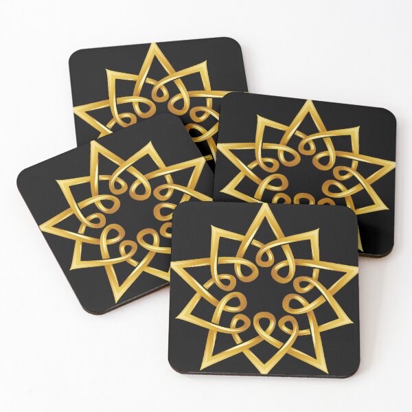 Item preview, Mandalas Exfoliante Punteado Flor Bohemia Hermosa Flor Dorada designed and sold by MortexApparel.