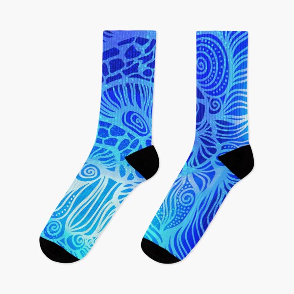 Item preview, Abstract Mushroom Pattern - Blue designed and sold by serenaking.