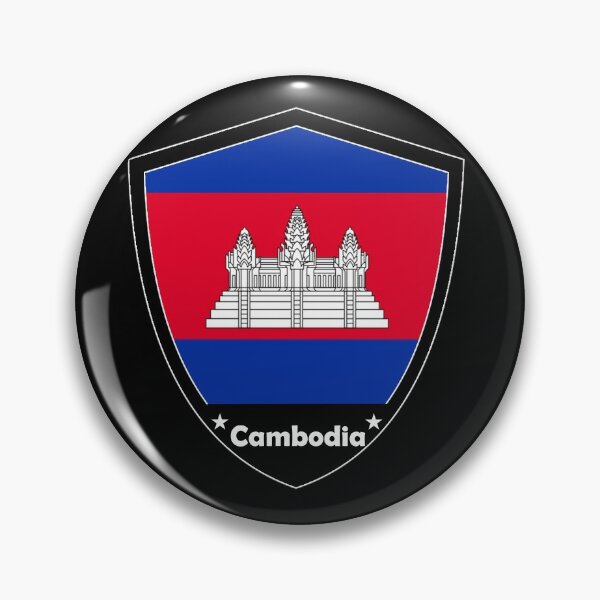 Item preview, Cambodia Flag Badge designed and sold by Gina-Driada.