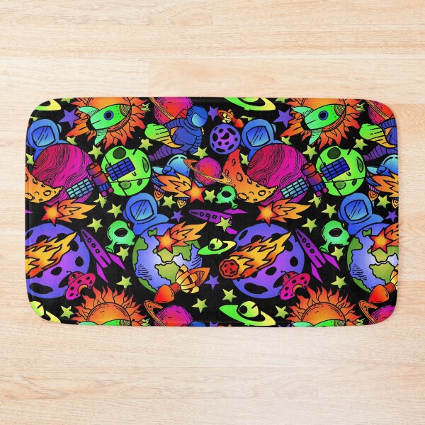 Item preview, Seamless space vibrant trippy doodles art designed and sold by Infdesigner.
