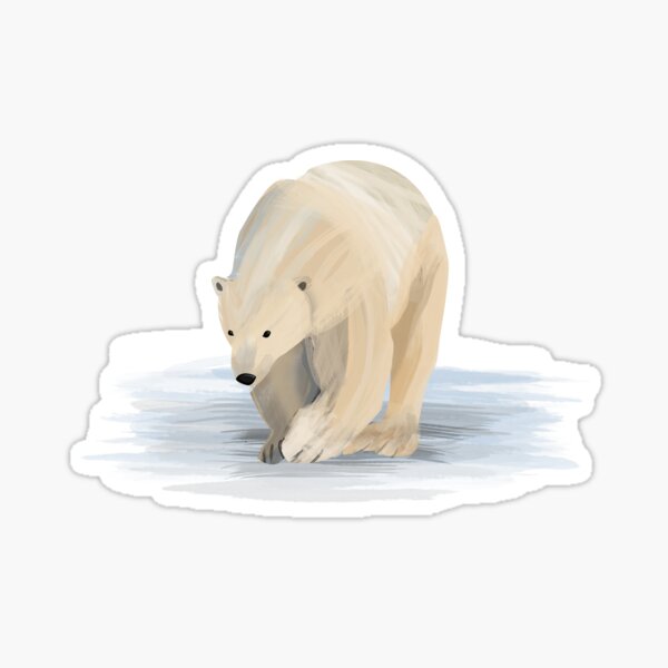 Polar Bear On Ice Stickers – KyariKreations