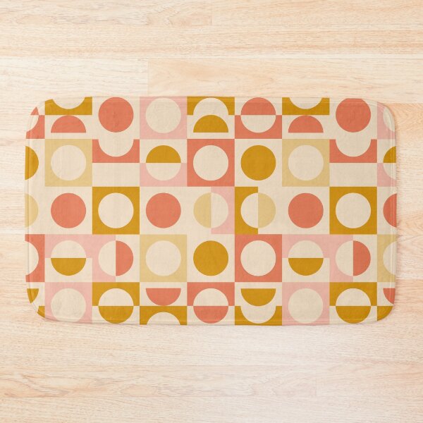 Item preview, Circles and squares - peach melon mustard designed and sold by domdjs4239.