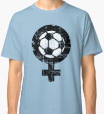Frauenfußball zweifarbig Classic T-Shirt
