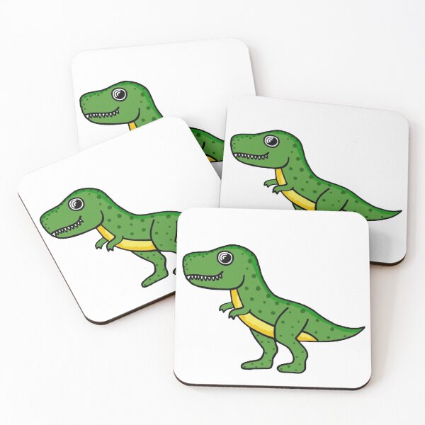 Item preview, Super cute dark green happy dinosaur, so adorable dino from prehistory designed and sold by Barolina.
