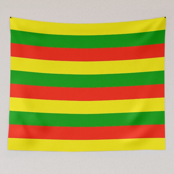 Item preview, Red Yellow Green Horizontal Grid Pattern   designed and sold by Wishmi Lucky.