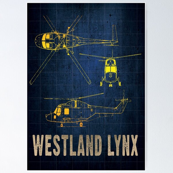 Vista previa del artículo con la obra «Plano Vintage Westland Lynx», diseñado y vendido por dacdibac.