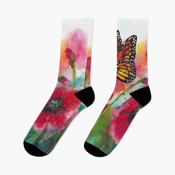 Item preview, Poppies and butterfly designed and sold by Roy & Tiffany.