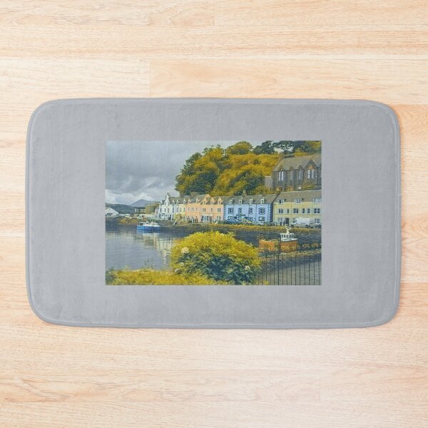 Item preview, landscape Portree Harbour Isle of Skye Scotland designed and sold by Stravaigin.