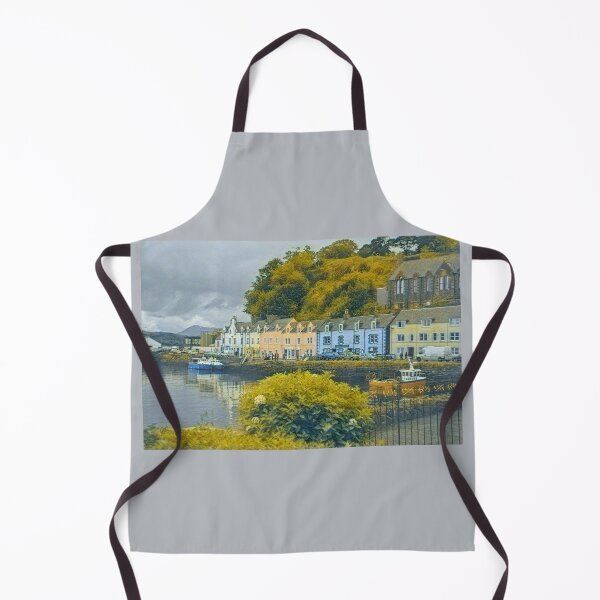 Item preview, landscape Portree Harbour Isle of Skye Scotland designed and sold by Stravaigin.