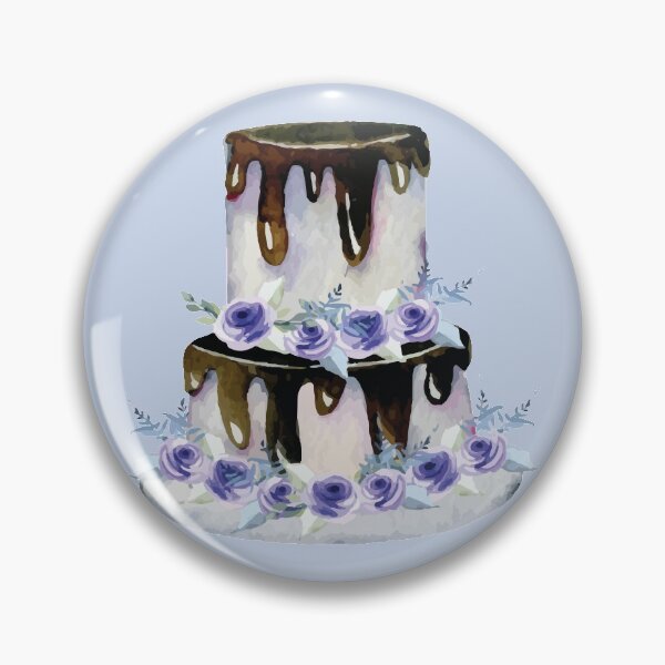 Item preview, Chocolate Drizzle and Vanilla  Floral Tier Wedding Cake designed and sold by Alicia Chee.