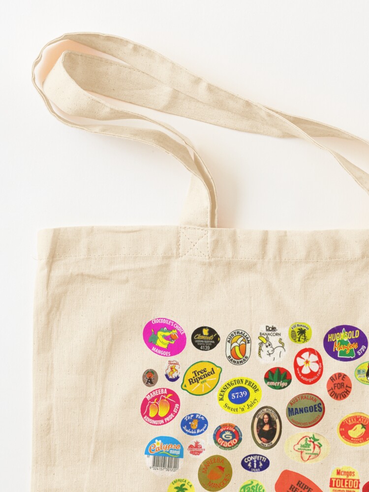 Alternate view of fruit stickers Tote Bag