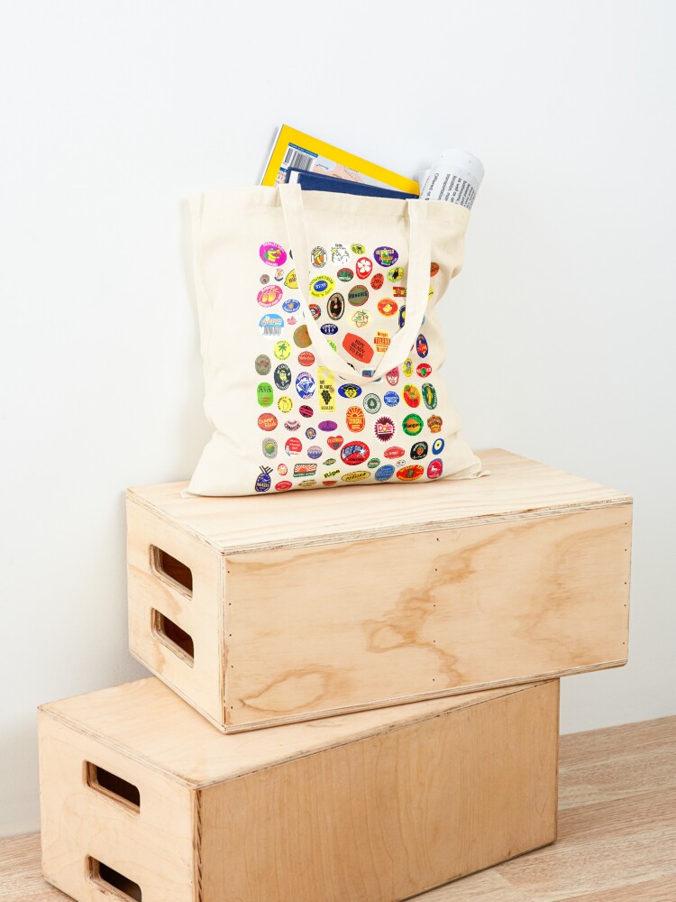 Alternate view of fruit stickers Tote Bag