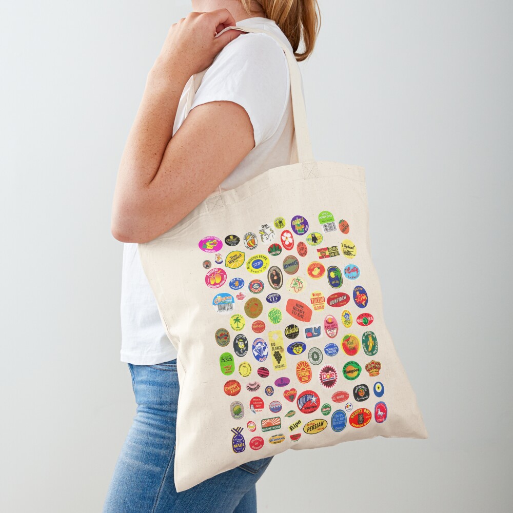 fruit stickers Tote Bag