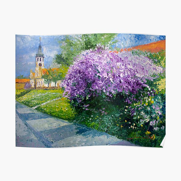 Prague Spring Loreta Lilacs Poster
