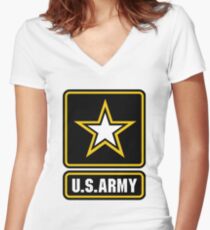 Army strong Women's Fitted V-Neck T-Shirt
