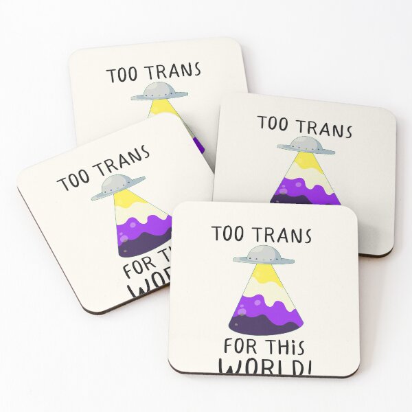 Item preview, "Too Trans For This World!" Nonbinary Pride designed and sold by ForTheFrogWar.