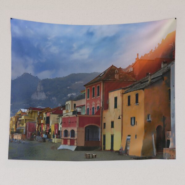 Item preview, Colorful houses on the beach of Varigotti Italy  designed and sold by ritadilalla.