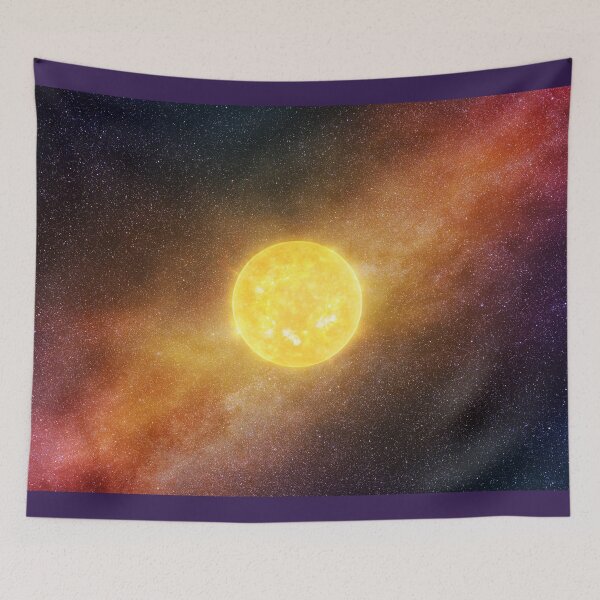 Item preview, Bright Sun against dark starry sky and Milky Way in Solar System designed and sold by Lukasz Szczepanski.