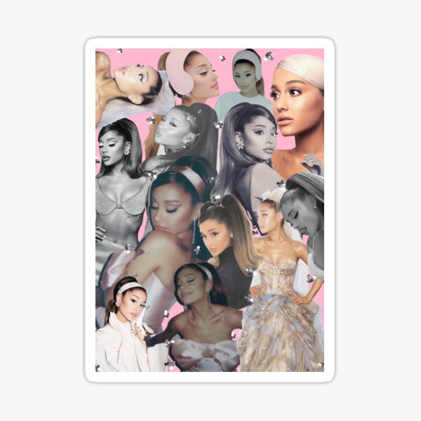 quot arianagrand #39 s collage quot Sticker for Sale by Nikiseitz Redbubble