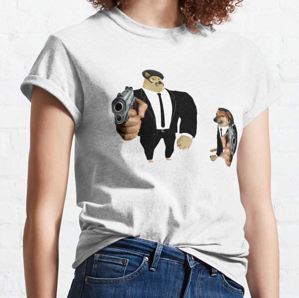 Item preview, Swole vs. Cheems Pulp Fiction designed and sold by DonatasSab.