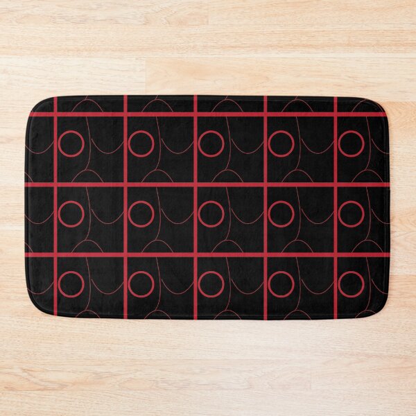 Item preview, Red Circle Half Circle Arc Square Geometric Abstract Pattern designed and sold by Nisha Prabhu.