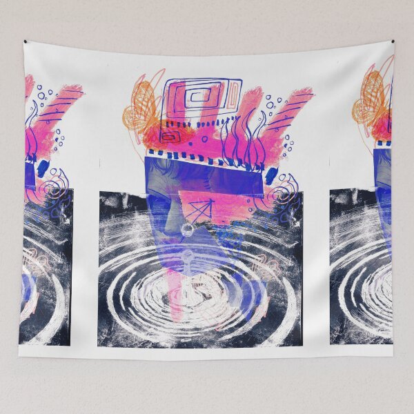 Item preview, Weird Face Collage - King of the Pond designed and sold by Lucie Jamais.