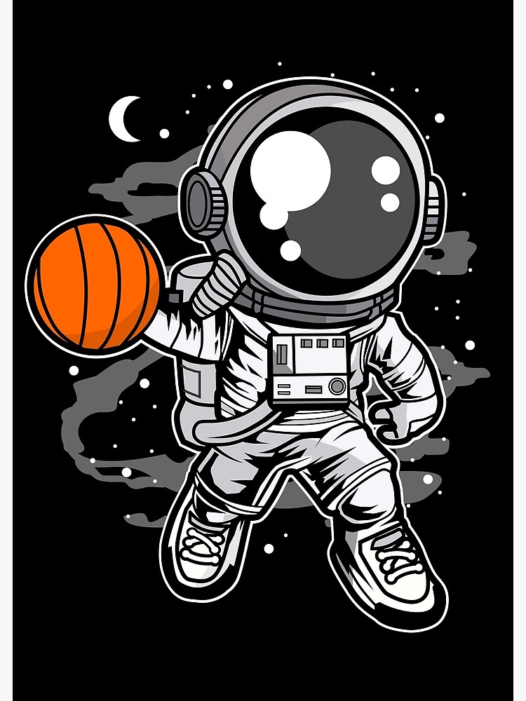 Disover Astronaut Basketball Premium Matte Vertical Poster