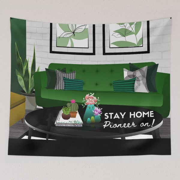 Item preview, Stay Home and Pioneer On! designed and sold by Yesido.