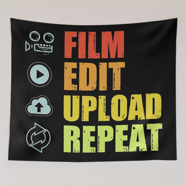 Item preview, Film edit upload repeat - funny film editor designed and sold by SidTastic .