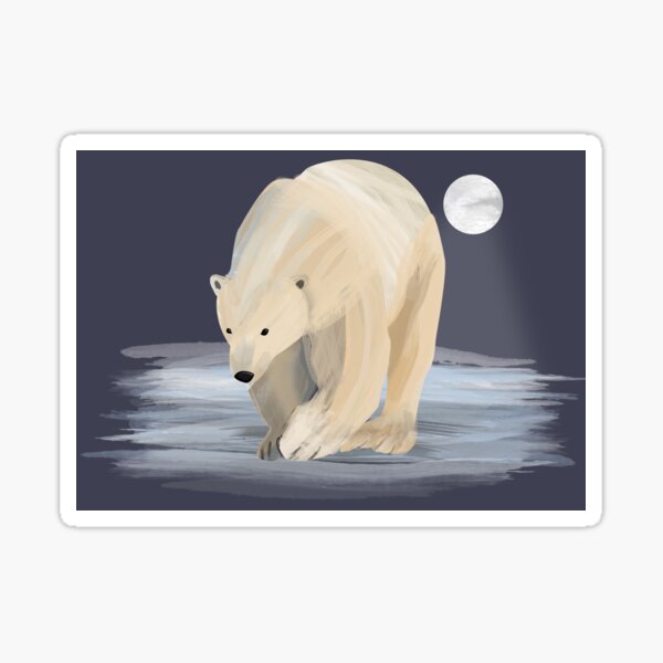 Polar Bear On Ice Stickers – KyariKreations