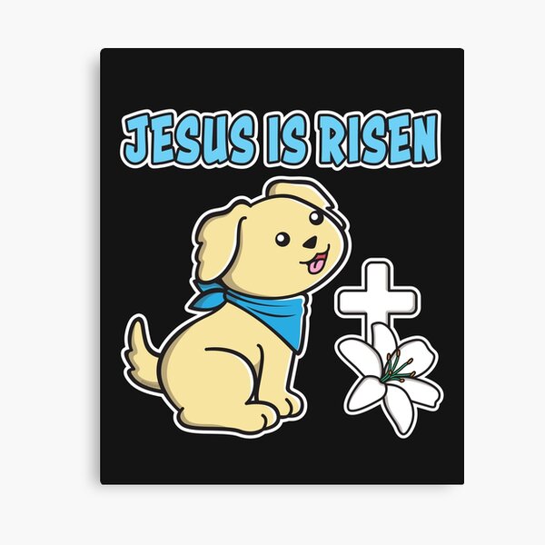 Item preview, Jesus Is Risen Christian Easter Cute Labrador Retriever Dog designed and sold by OopteesLydia.