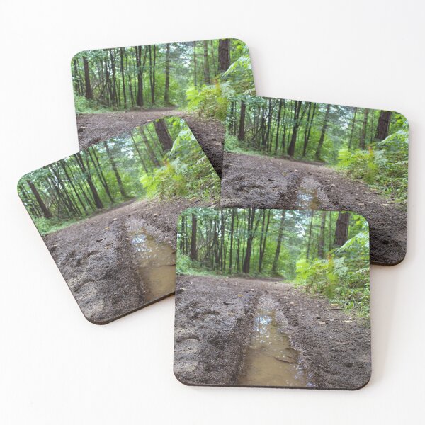 Item preview, Tire tracks on a forest road designed and sold by Mahirov Shop.