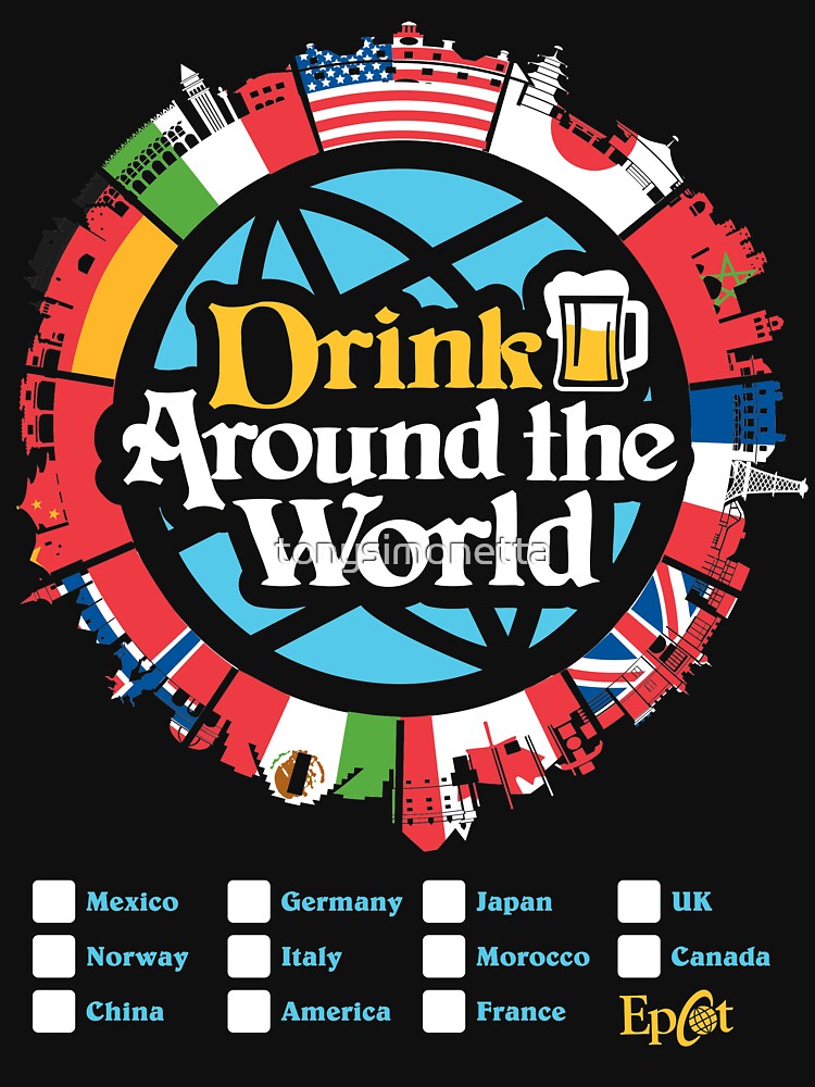 disney drinking around the world shirt