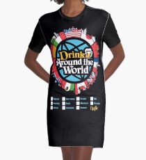 Drink Around the World - EPCOT Checklist v1 Graphic T-Shirt Dress