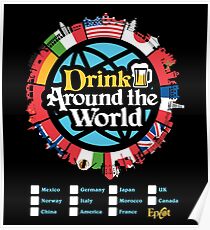 Drink Around the World - EPCOT Checklist v1 Poster