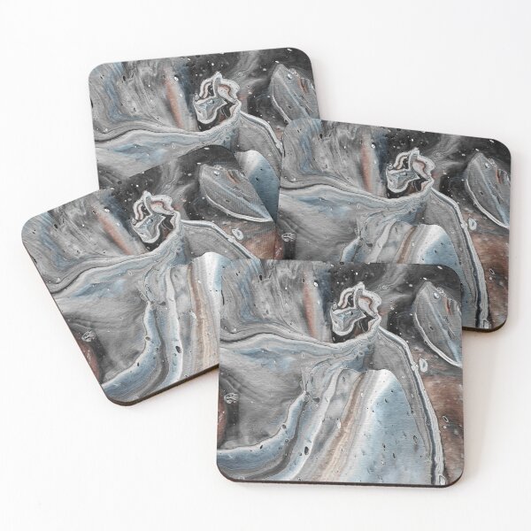 Item preview, Gray and Brown Acrylic Pour Painting designed and sold by dnacademic.