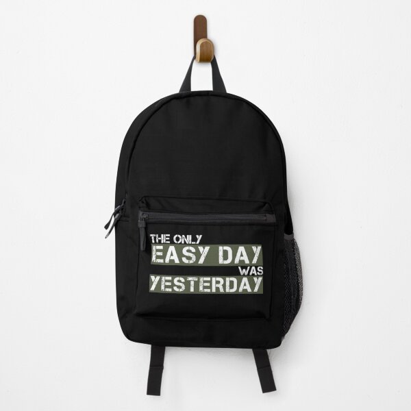 Item preview, The only easy day was yesterday Green, white, black - motivational designed and sold by Honest-Quotes.