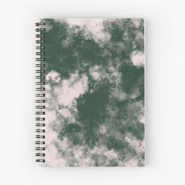 Item preview, Modern Abstract Cloud Art in Bold Dark Forest Green and Blush Pink designed and sold by kasamor.