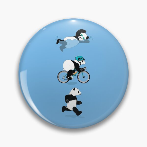 Item preview, Triathlon Panda - Blue designed and sold by grumpyteds.