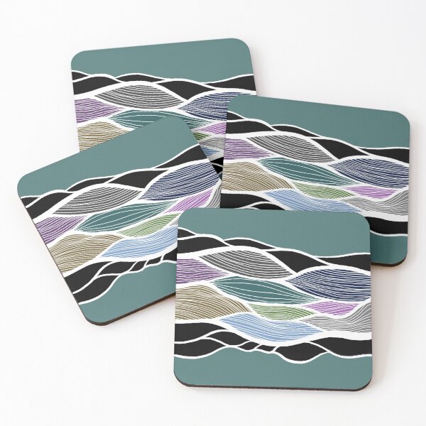 Item preview, Waving Harmonic Color Fields on Turquise designed and sold by Istvan Ocztos.