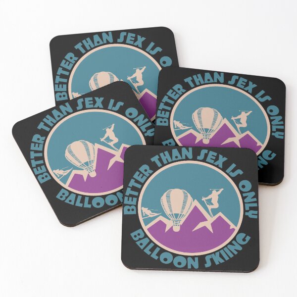 Item preview, A balloon skiing tshirt designed and sold by Jannisdesign.