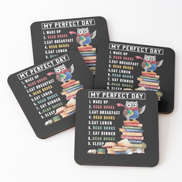 Item preview, MY PERFECT DAY 1 WAKE UP READ BOOKS EAT BREAKFAST READ BOOKS EAT LUNCH SHIRT designed and sold by RobBengi24.