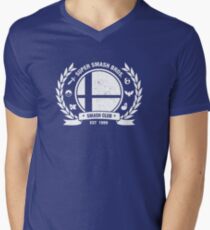 Smash Club Ver. 2 (White) Men's V-Neck T-Shirt