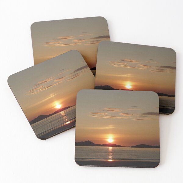 Item preview, Midnight sun at a beach in Lofoten, Norway - scenic designed and sold by Designbyfia.