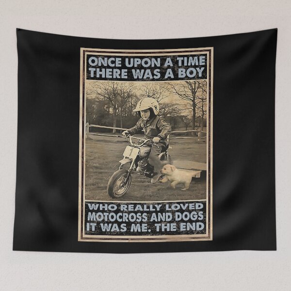 Item preview, One Upon A Time There Was A Boy Who Really Loved Motocross And Dogs designed and sold by Stewar-ArtCool.