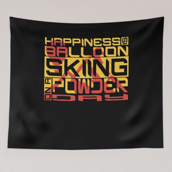 Item preview, Happiness is balloon skiing on a powder day designed and sold by Jannisdesign.