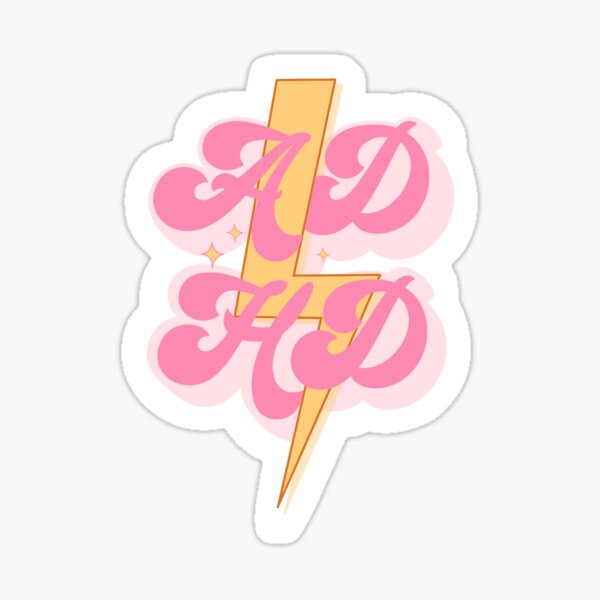 Item preview, ADHD Women Lightning Bolt Sticker designed and sold by tonirainbows.